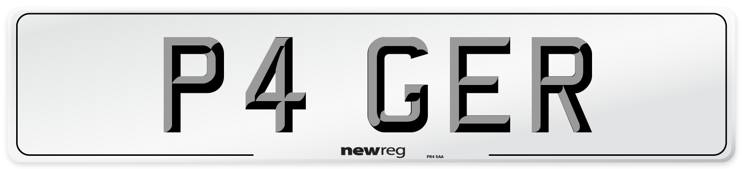P4 GER Number Plate from New Reg